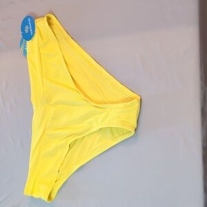 NWT Women's Size 3X Sol Borne High Waisted Bright Yellow  Bikini Bottoms